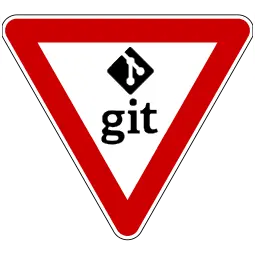 give way sign with git out of my way text